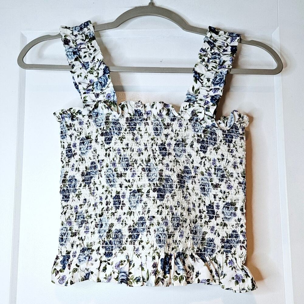 Petersyn Anke Smocked Floral Top
